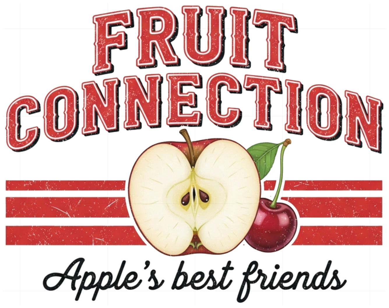 Áo Thun Unisex Form Rộng Retro Y2K Fruit Connection Apple Design Trắng Cotton Cực Chất - 300526-16-26-CWX