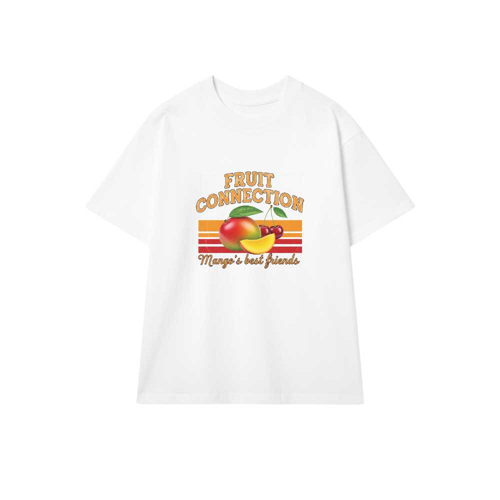 Áo Thun Unisex Form Rộng Retro Y2K Graphic Fruit Connection Mango - Áo Phông Trắng Cotton Local Brand Streetwear Đi Chơi Cực Chất - 300526-16-31-AGH