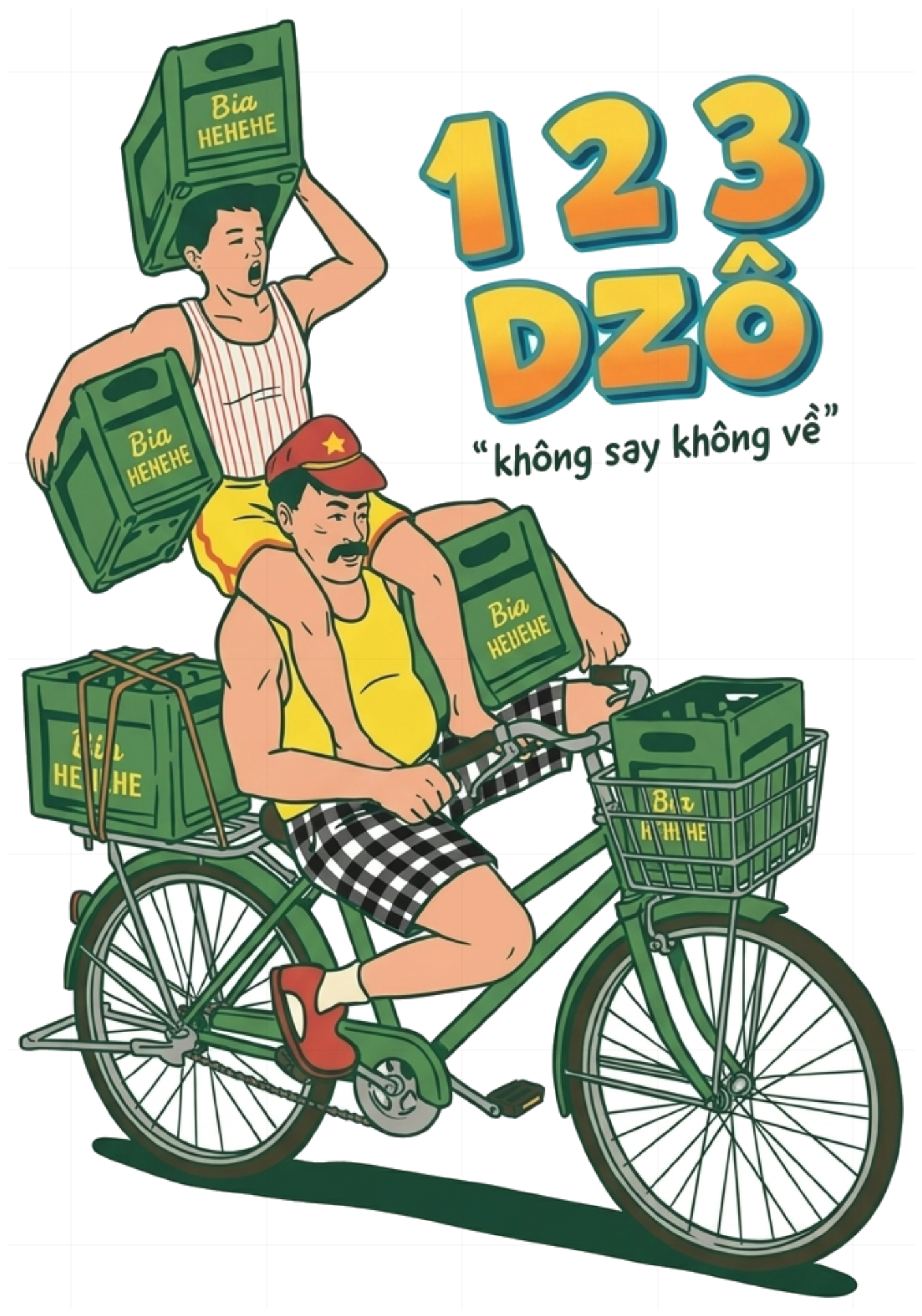 Áo Thun 1 2 3 Dzô Unisex Form Rộng Retro Vintage vietnam.yo - 300926-15-08-NQL