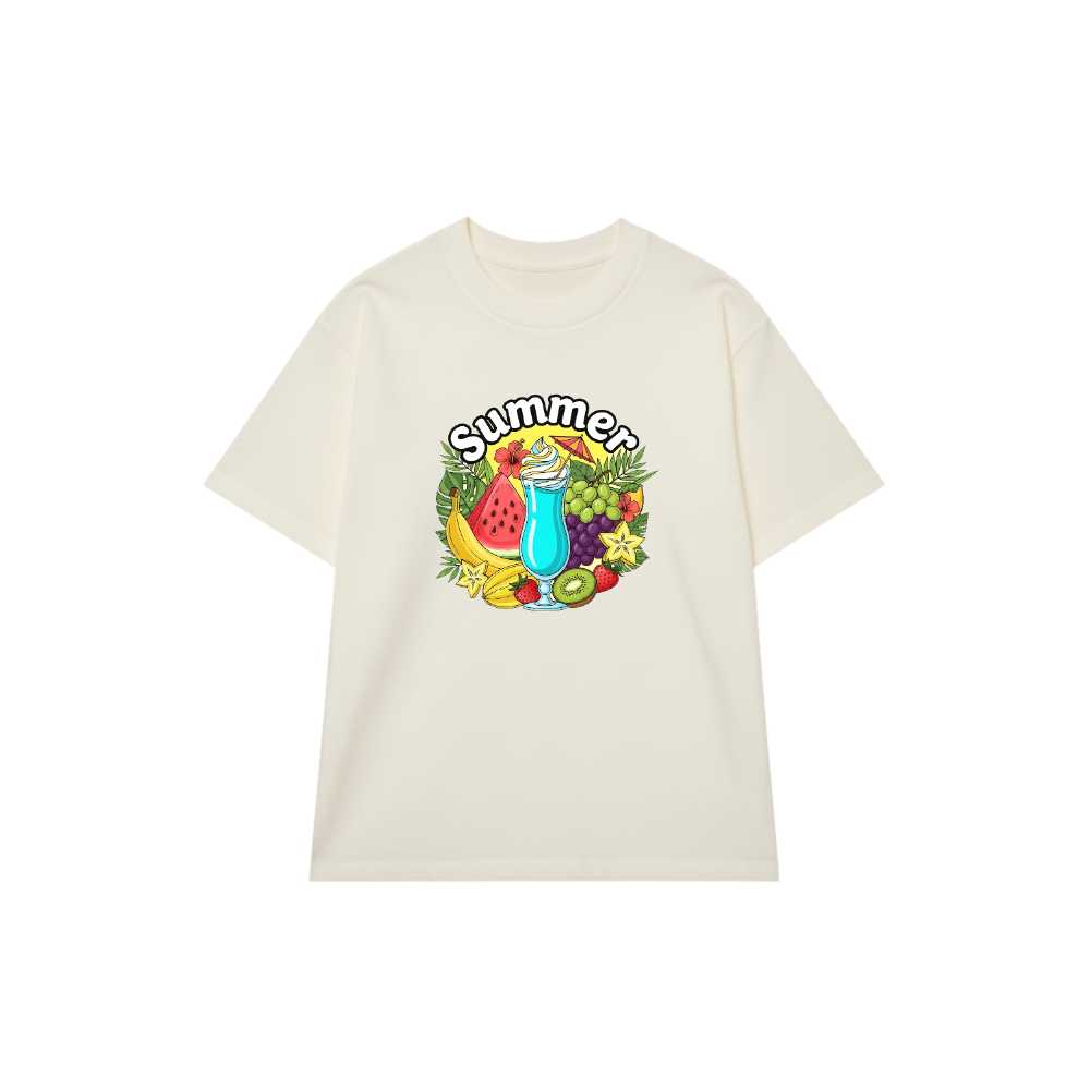 Áo Thun Màu Kem Summer Design Phong Cách Nhiệt Đới - 310326-15-20-DMZ