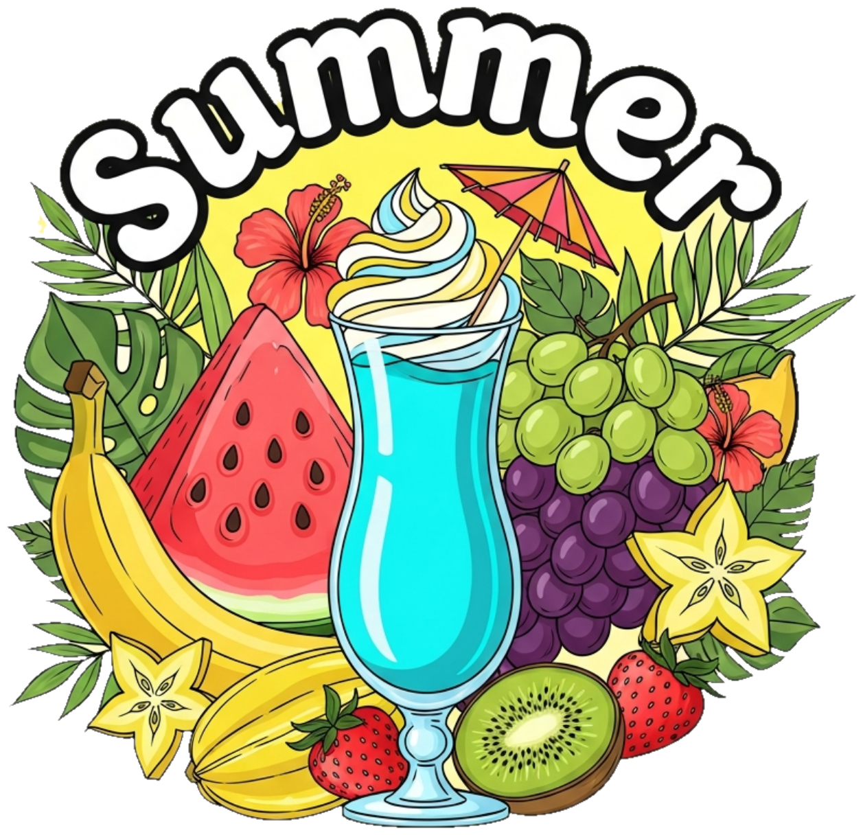 Áo Thun Màu Kem Summer Design Phong Cách Nhiệt Đới - 310326-15-20-DMZ