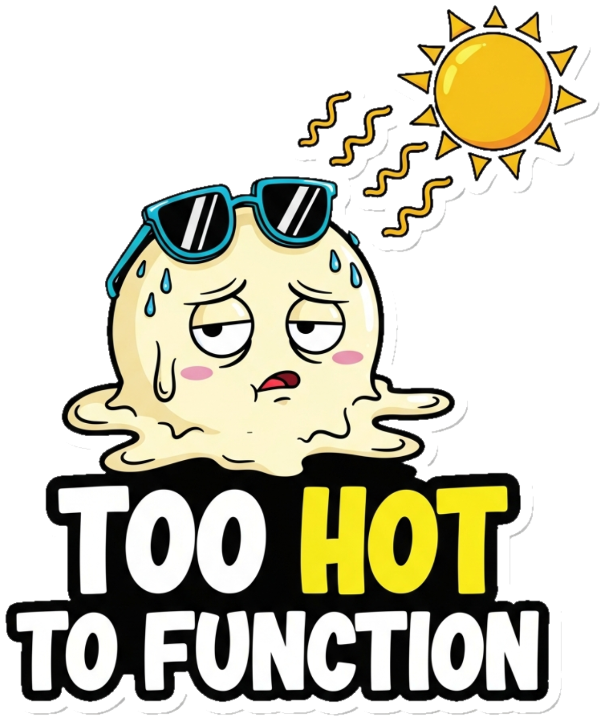 Áo Thun Trắng In Hình Kem Chảy Hài Hước Cao Cấp - 310326-16-21-LHJ