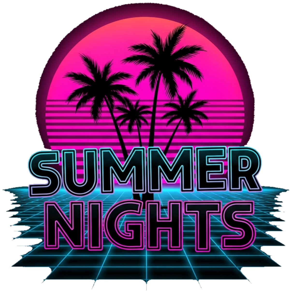 Áo Thun Trắng Retro 80s Summer Nights Vaporwave - 310326-16-21-YED