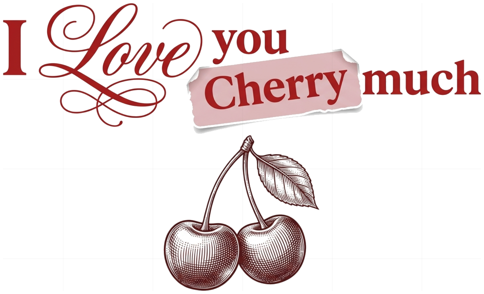 Áo Thun Đôi Sweet Cherry Oversize GIDDIE In Hình Tay Lỡ Unisex Couple Tee - 310726-08-51-LWV