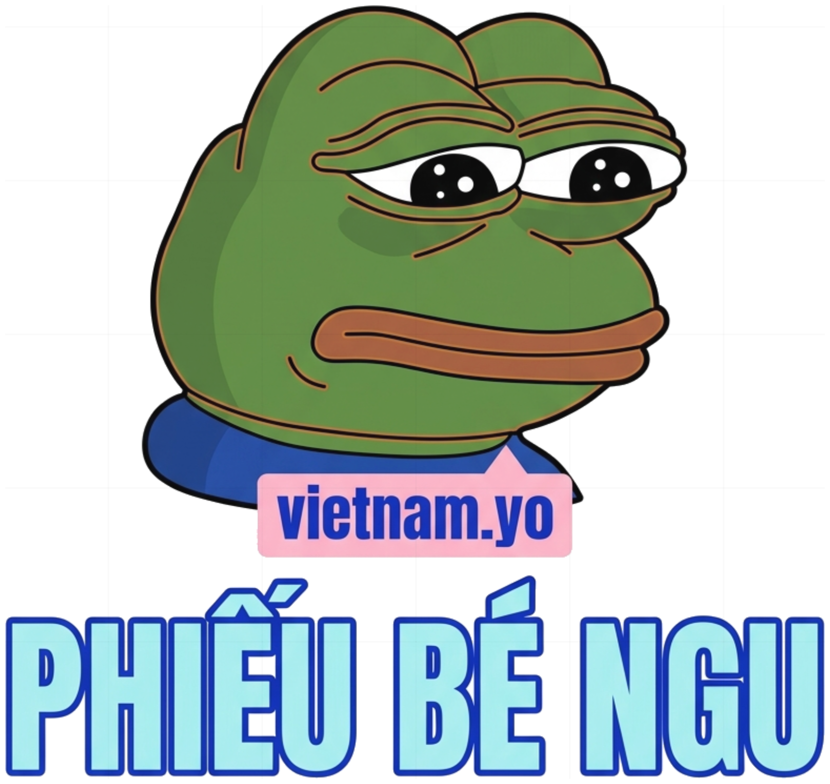 Áo Thun Pepe Phiếu Bé Ngu Vietnam.yo Form Rộng Unisex Cotton 100% Cực Chất - 310726-15-46-SWS