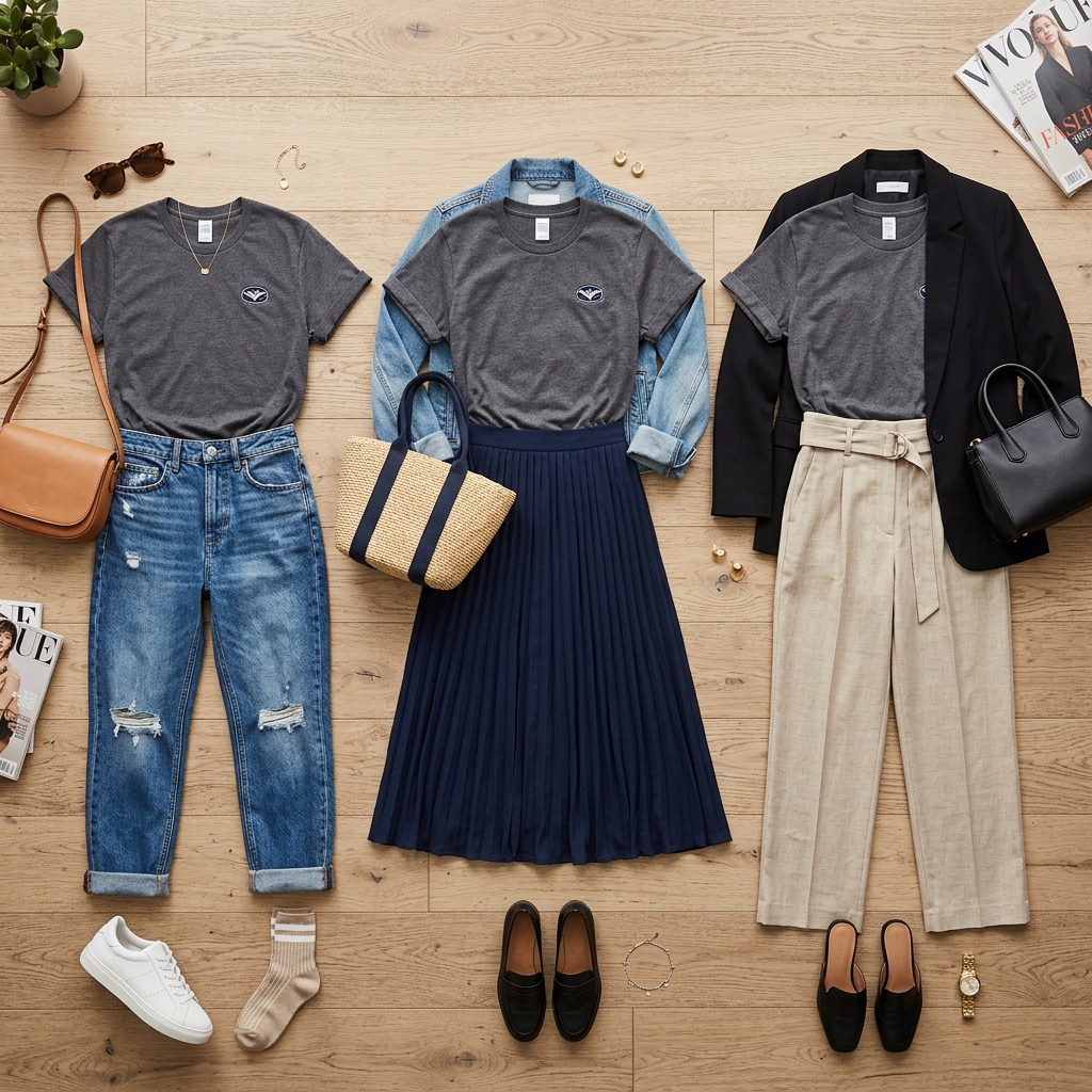Mix & Match với áo thun đồng phục