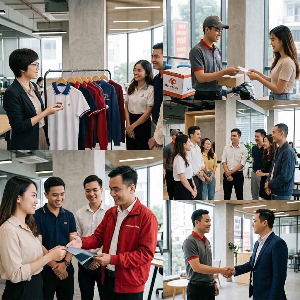Đồng phục trong ngành Dịch vụ: Khi nụ cười kết hợp với sự tươm tất
