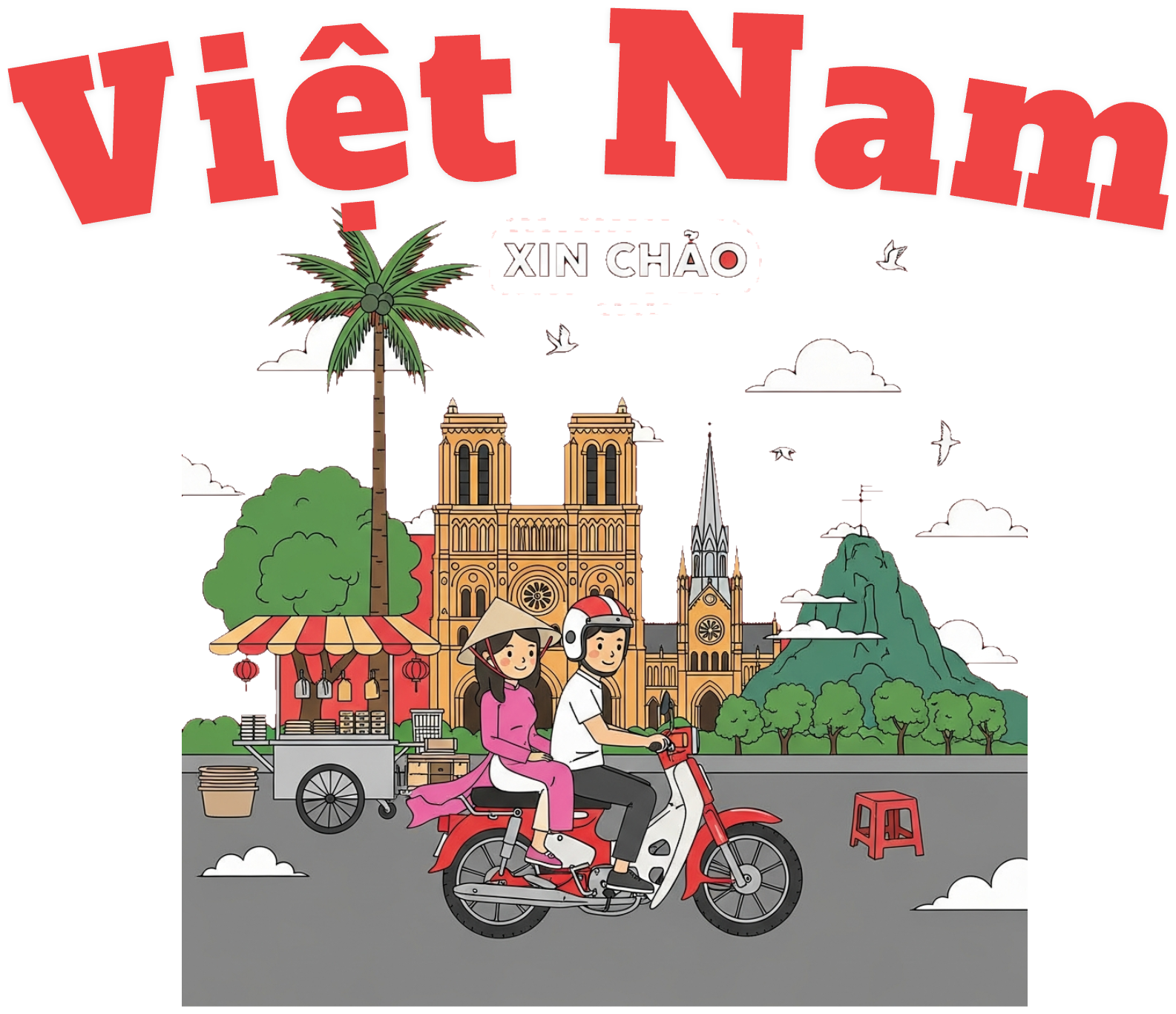 Áo Thun Trắng Việt Nam Street Culture Cao Cấp - 010426-13-41-WBS