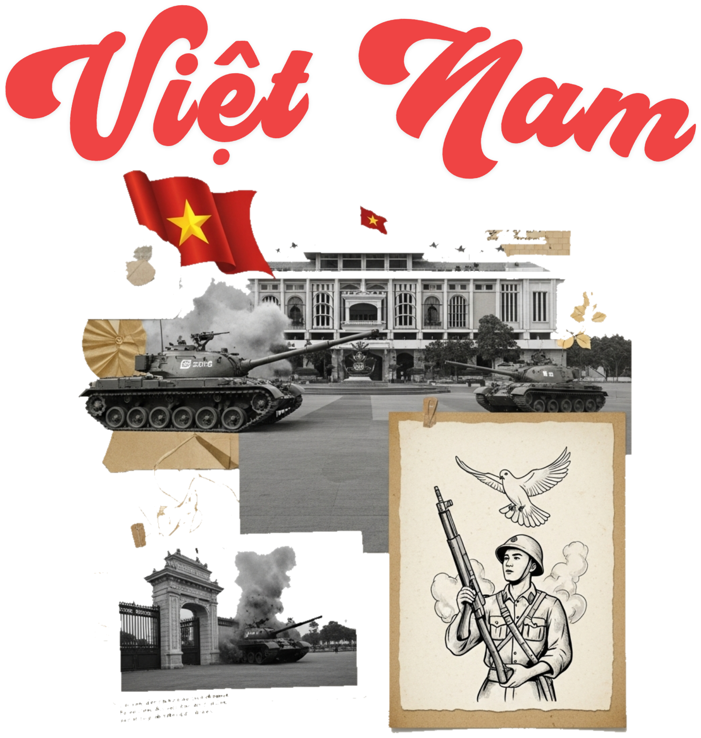 Áo Thun Việt Nam Vintage Màu Kem Độc Đáo - 010426-15-06-URP