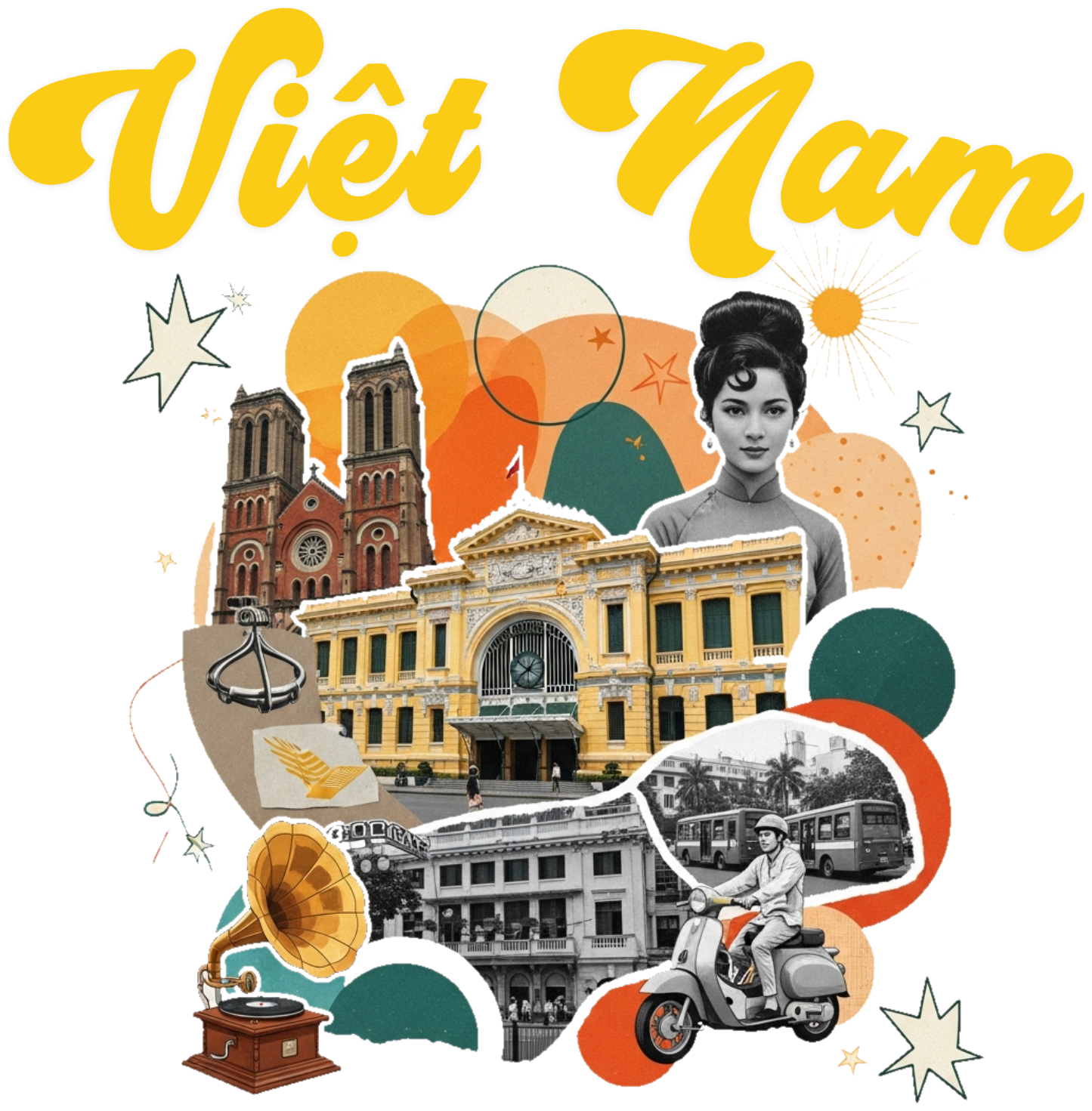 Áo Thun Việt Nam Retro Sài Gòn 1960s Đẳng Cấp - 010426-15-21-URF