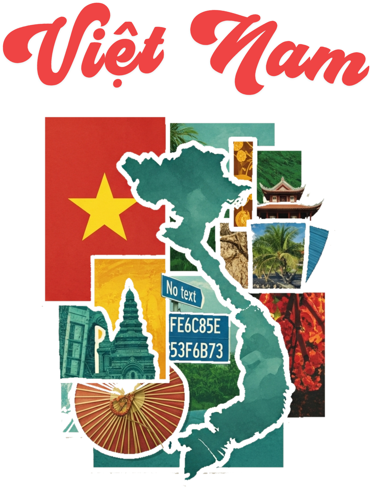 Áo Thun Việt Nam Phong Cách Collage Art Vintage - 010426-16-04-OKH