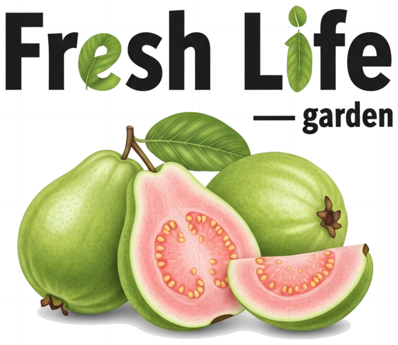 Áo Thun Unisex Trắng In Hình Trái Ổi Fresh Life Garden - Cotton 100% Form Rộng Streetwear Cực Chất 2024 - 010626-14-19-NMA