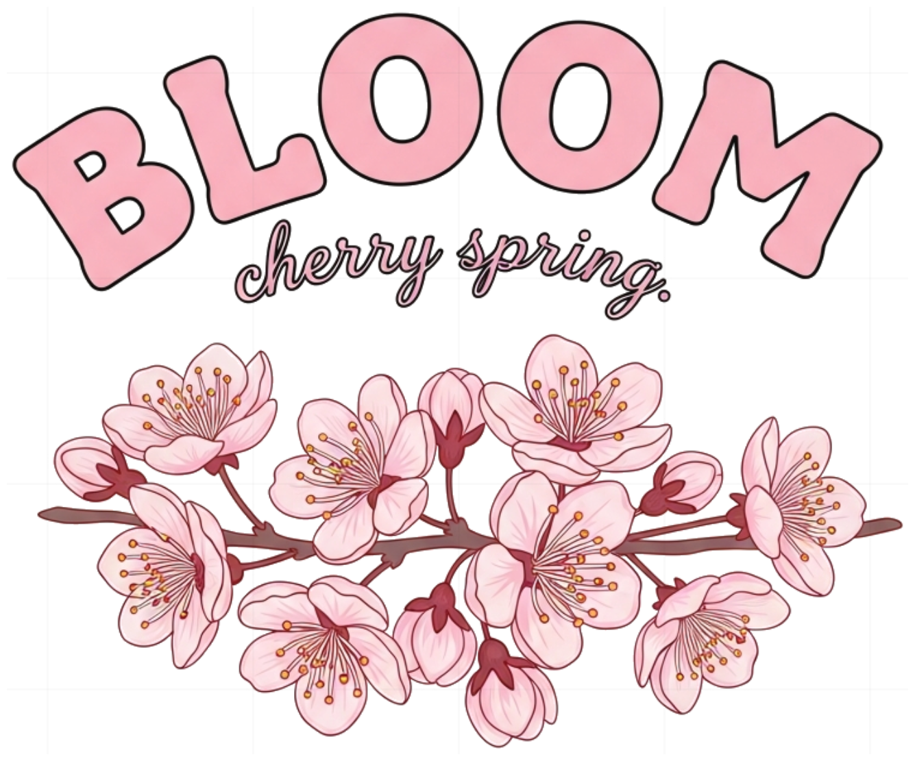 Áo Thun Nữ Trắng Form Rộng In Hoa Anh Đào Bloom Cherry Spring - Áo Phông Cotton Co Giãn Đi Chơi Du Lịch Trending 2024 - 010626-15-23-QLA