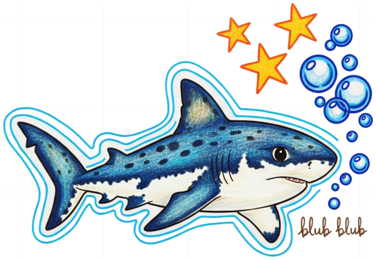 Áo Thun Unisex Hình Cá Mập Con Baby Shark 