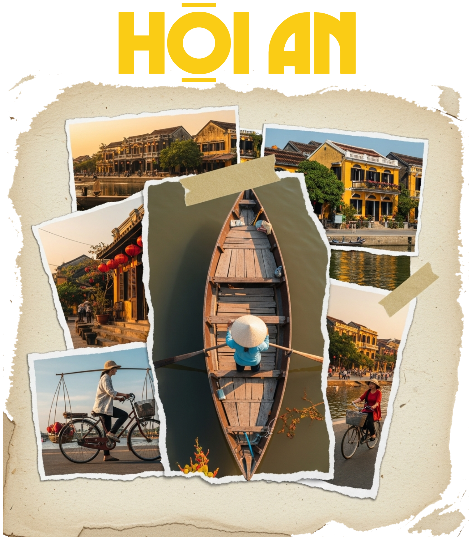 Áo Thun Trắng Hội An Thiết Kế Collage Nghệ Thuật - 020426-15-49-NIF