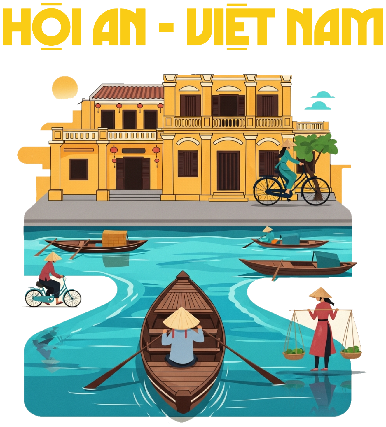 Áo Thun Hội An - Việt Nam Thiết Kế Heritage Collage - 020426-16-09-BNT