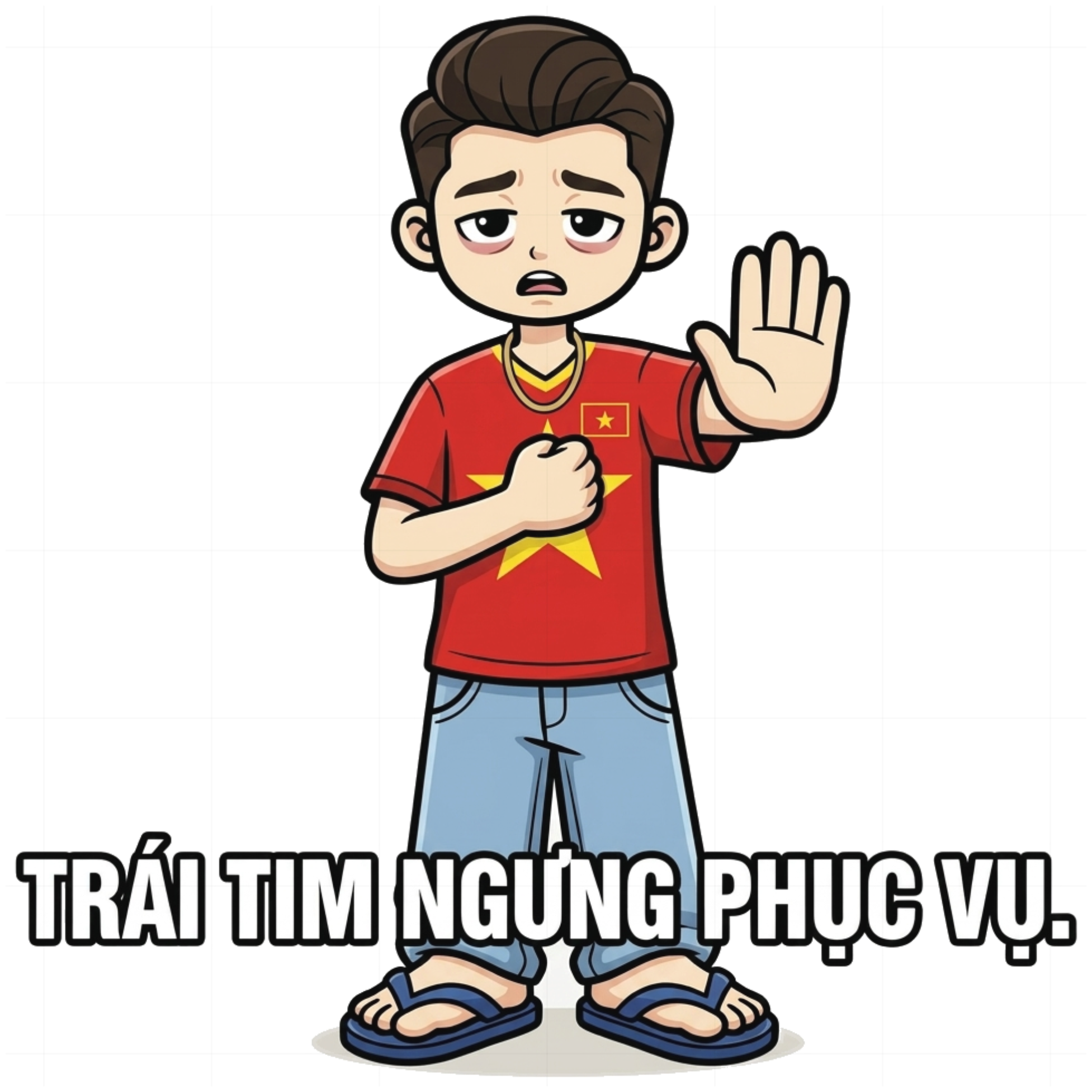 Áo Thun Trái Tim Ngưng Phục Vụ Unisex Form Rộng Streetwear Gen Z vietnam.yo - 021026-14-48-MLB