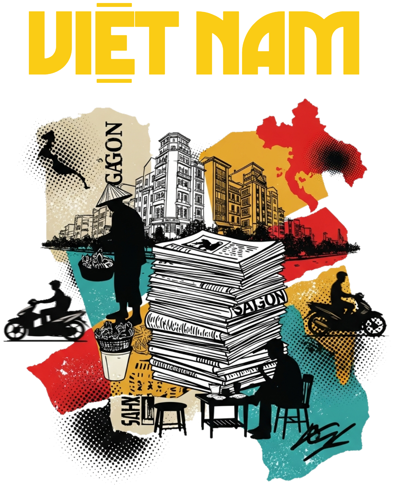 Áo Thun Trắng Việt Nam Streetwear Vintage Saigon - 030426-14-51-IDU