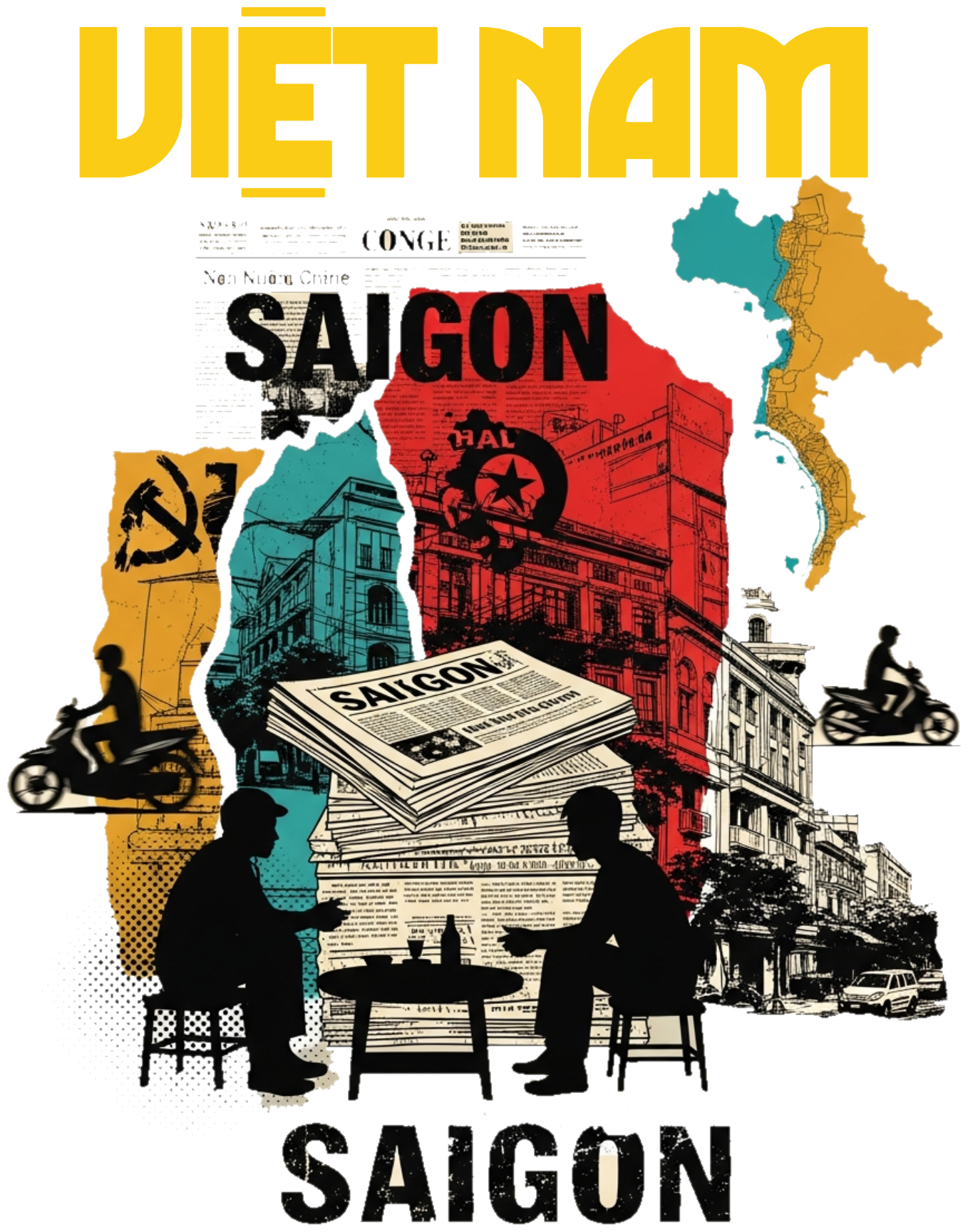 Áo Thun Trắng Việt Nam Phong Cách Vintage Saigon - 030426-14-51-QNM