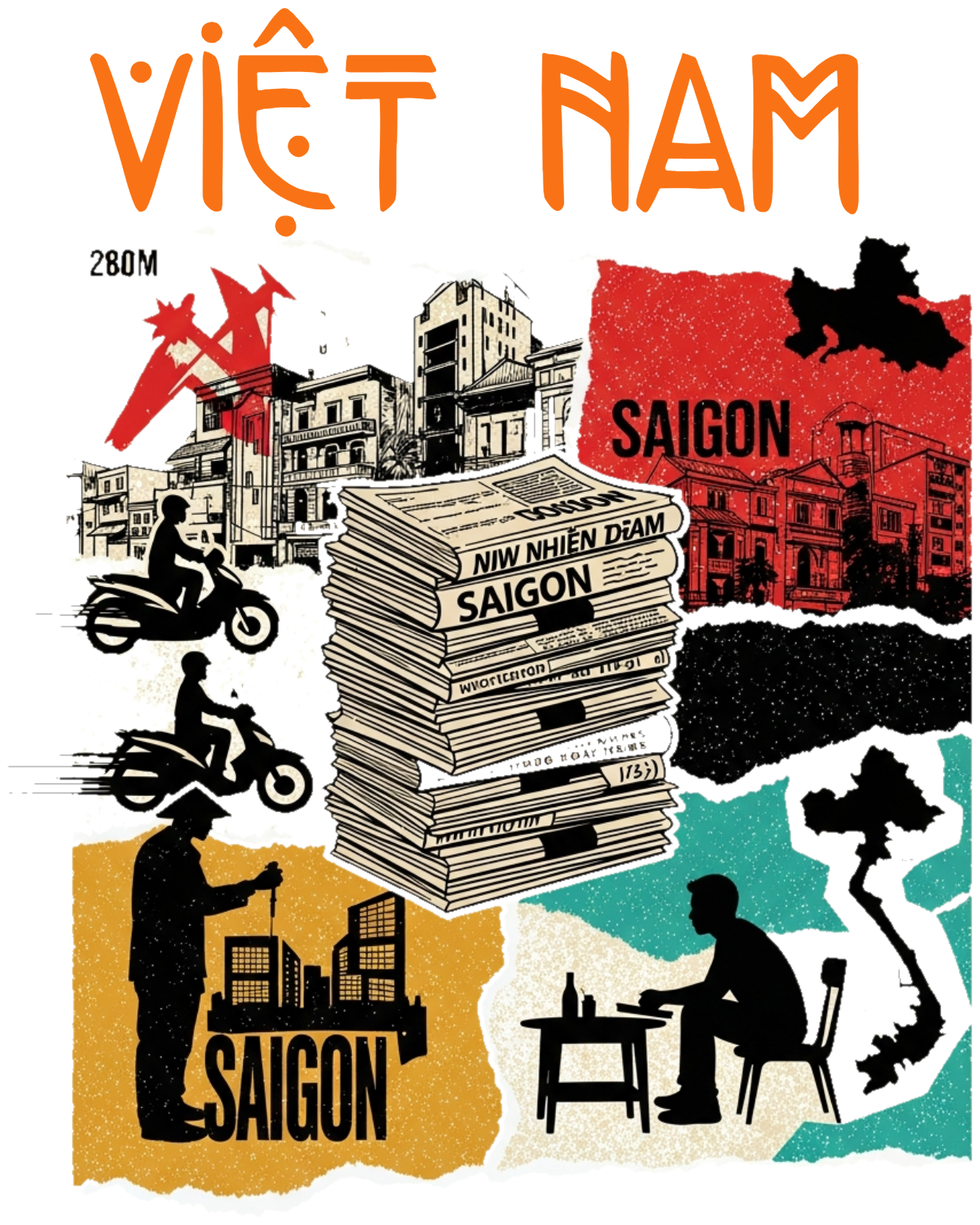 Áo Thun Việt Nam Streetwear Saigon Vintage Độc Đáo - 030426-14-51-QVO