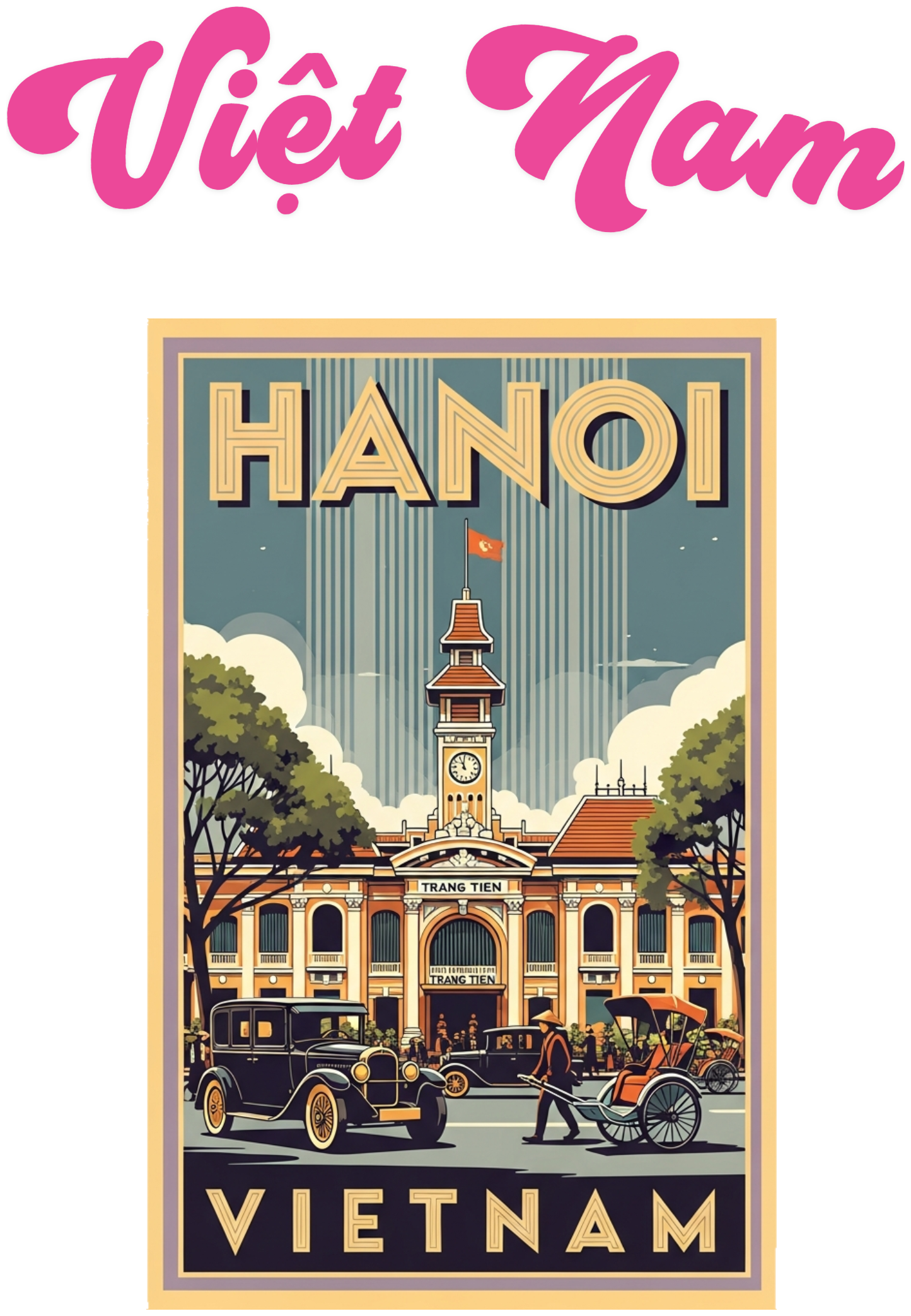 Áo Thun Việt Nam Retro Hà Nội Hoài Cổ - 030426-15-14-BDN