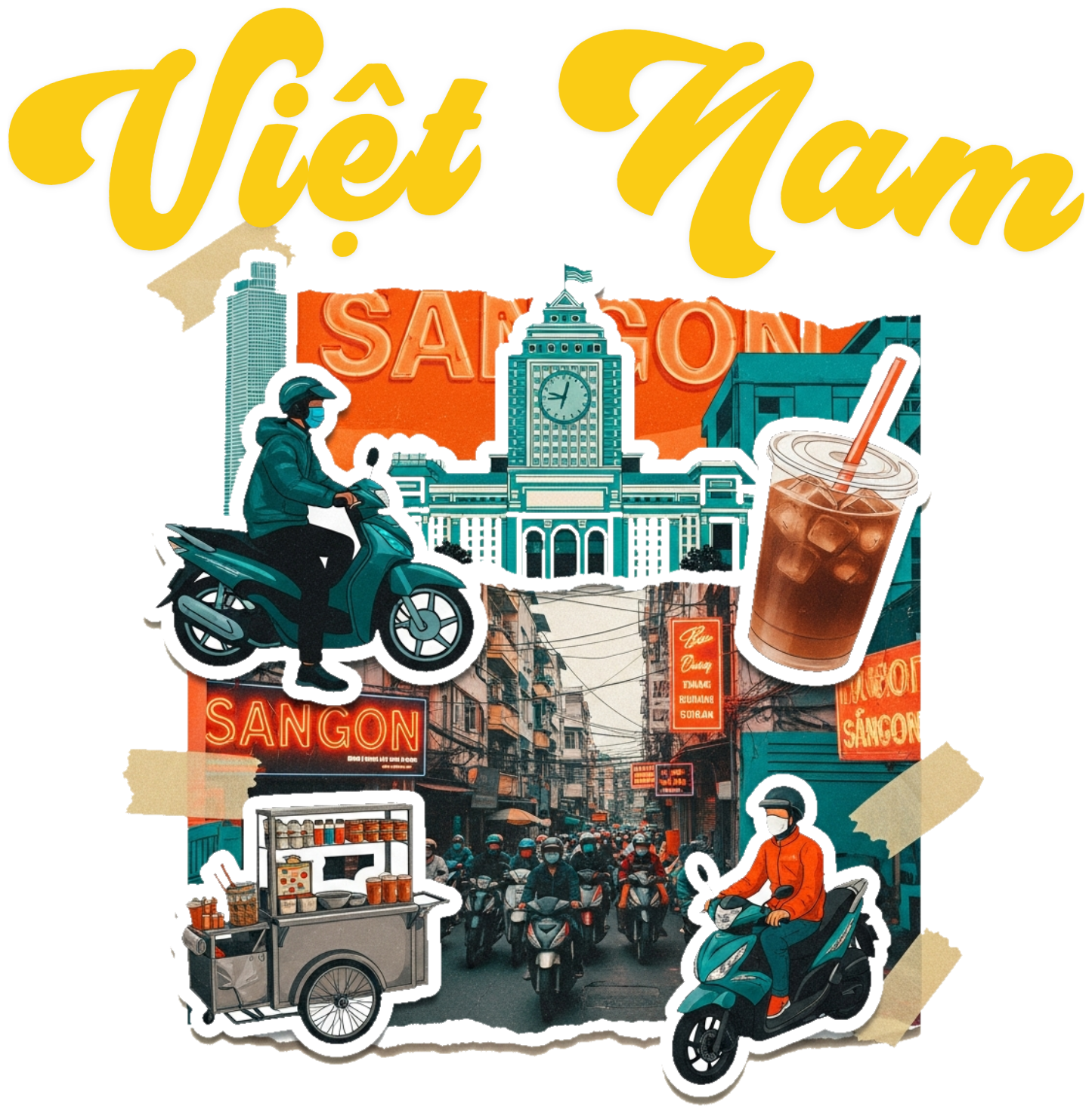 Áo Thun Việt Nam Streetwear Saigon Vintage Cao Cấp - 030426-15-59-PMD