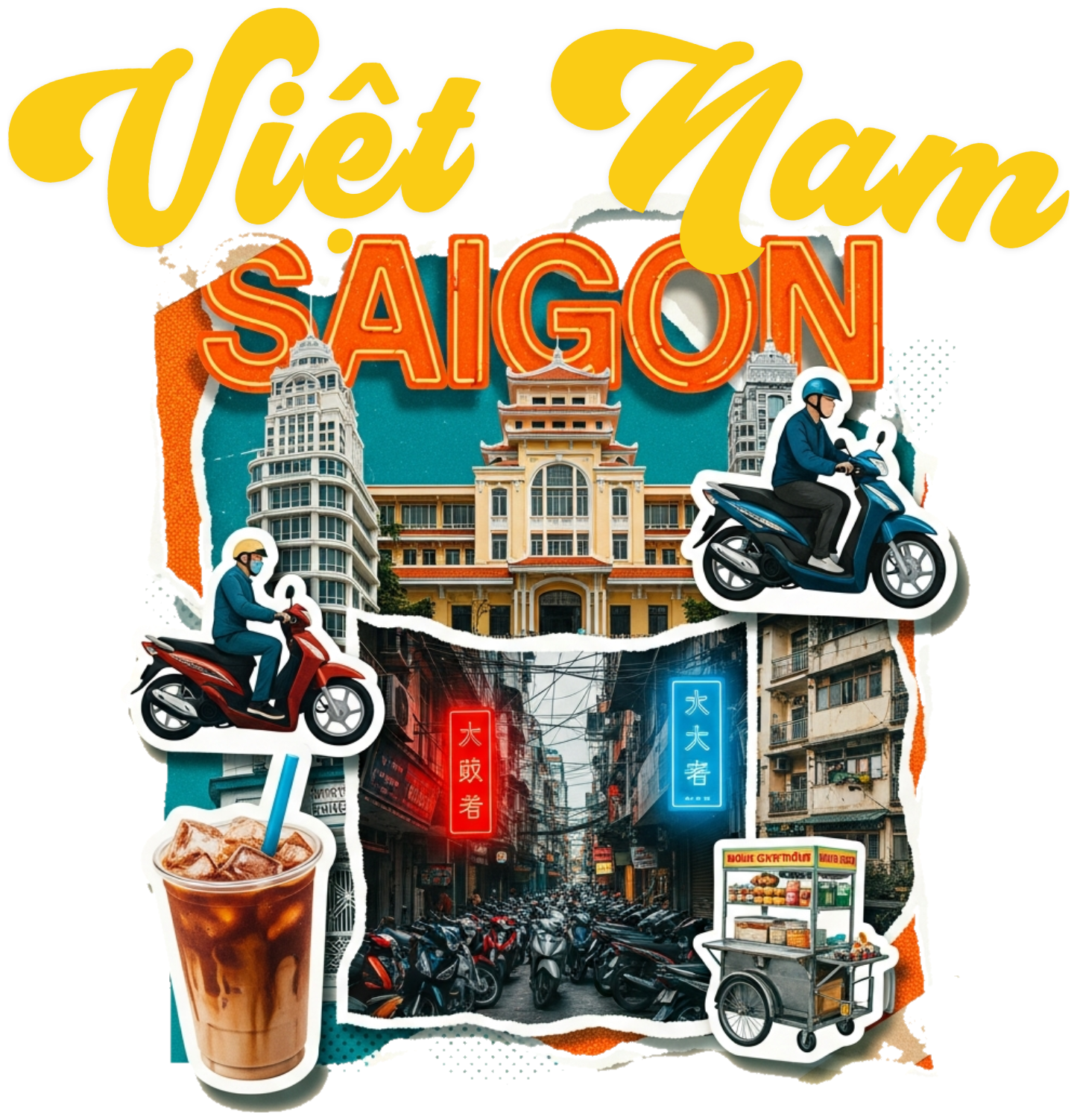 Áo Thun Đen Việt Nam Streetwear Saigon Vintage - 030426-16-02-BTU