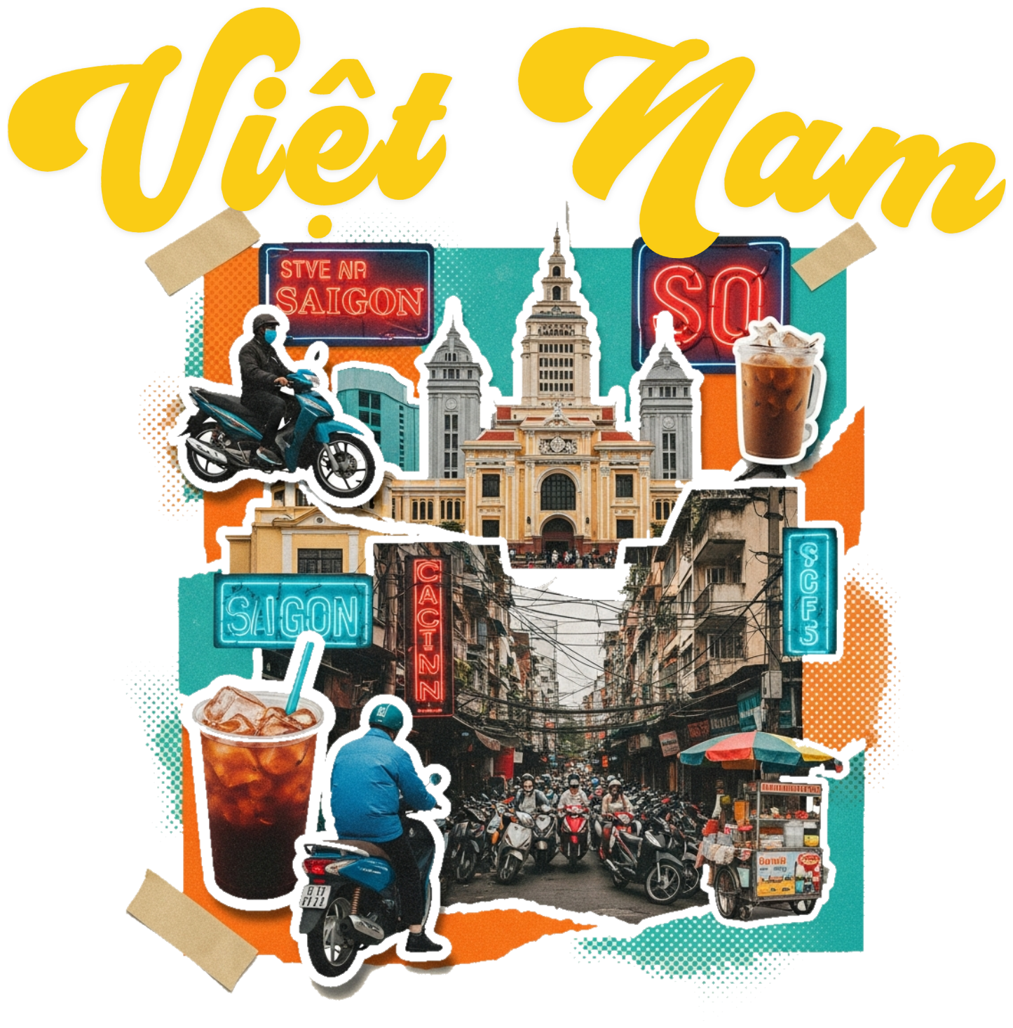 Áo Thun Đen Việt Nam Streetwear Saigon Vintage - 030426-16-02-TCY