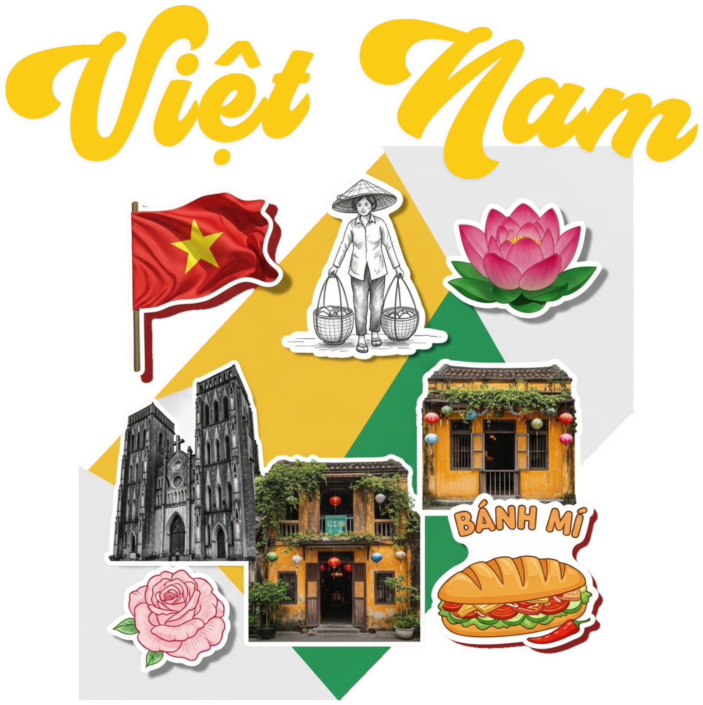 Áo Thun Đen In Hình Việt Nam Collage Art Độc Đáo - 030426-16-38-BUL