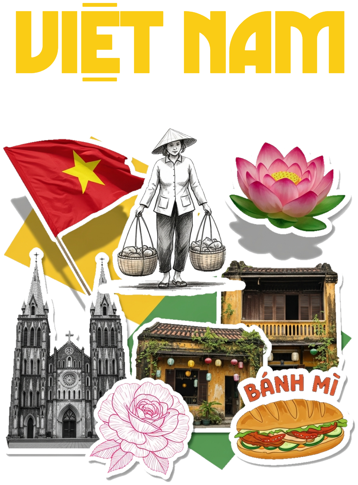 Áo Thun Việt Nam Phong Cách Collage Art Độc Đáo - 030426-16-45-KMD
