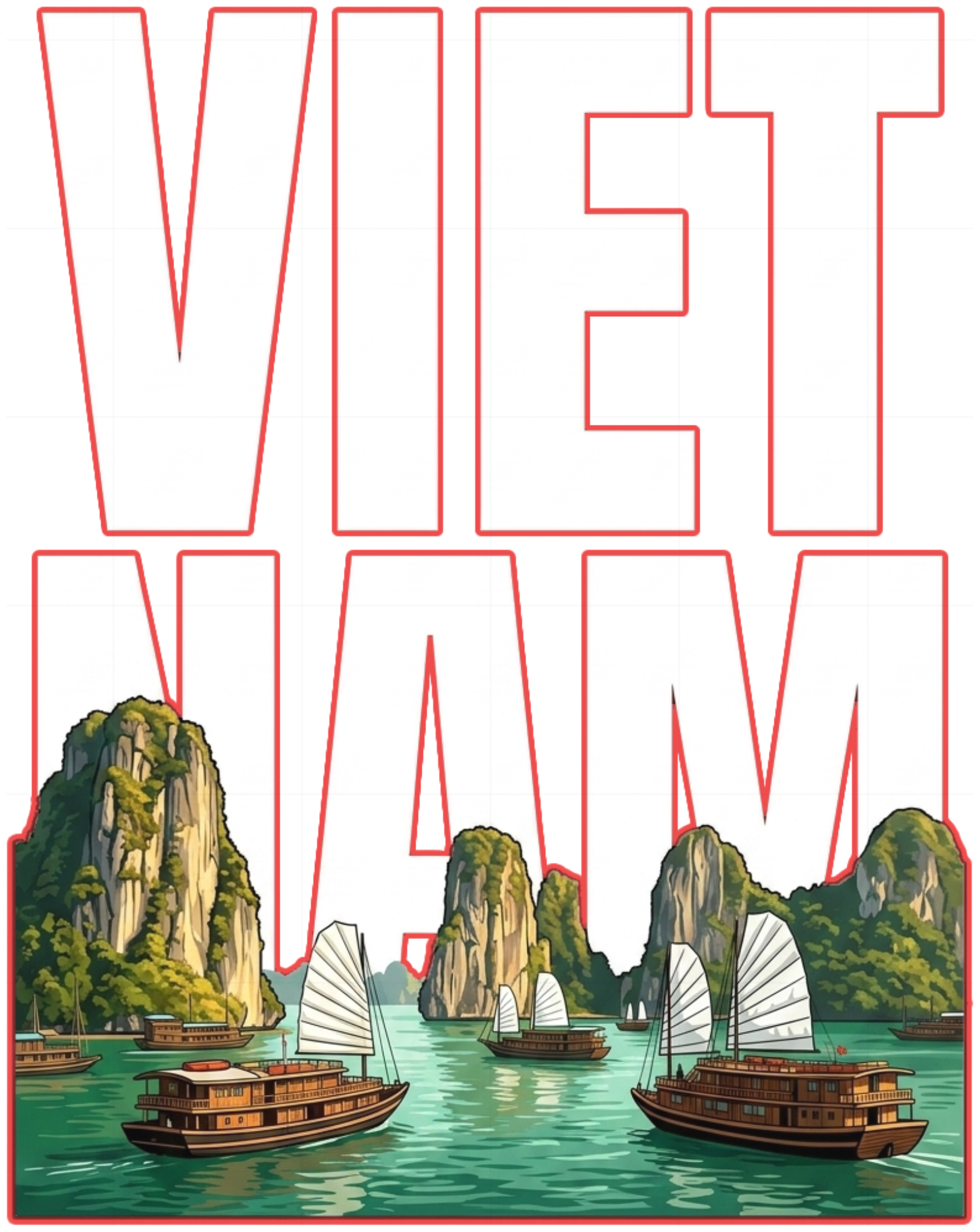 Áo thun Đỏ VIETNAM Graphic Unisex Cotton Co Giãn 4 Chiều - 030726-15-22-RMM