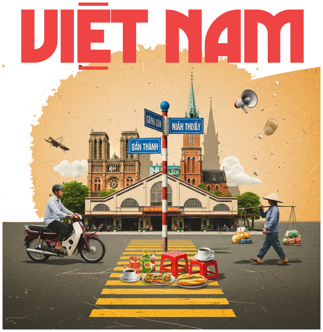 Áo Thun Kem Slogan Việt Nam Phố Phường - 040426-10-37-IWF