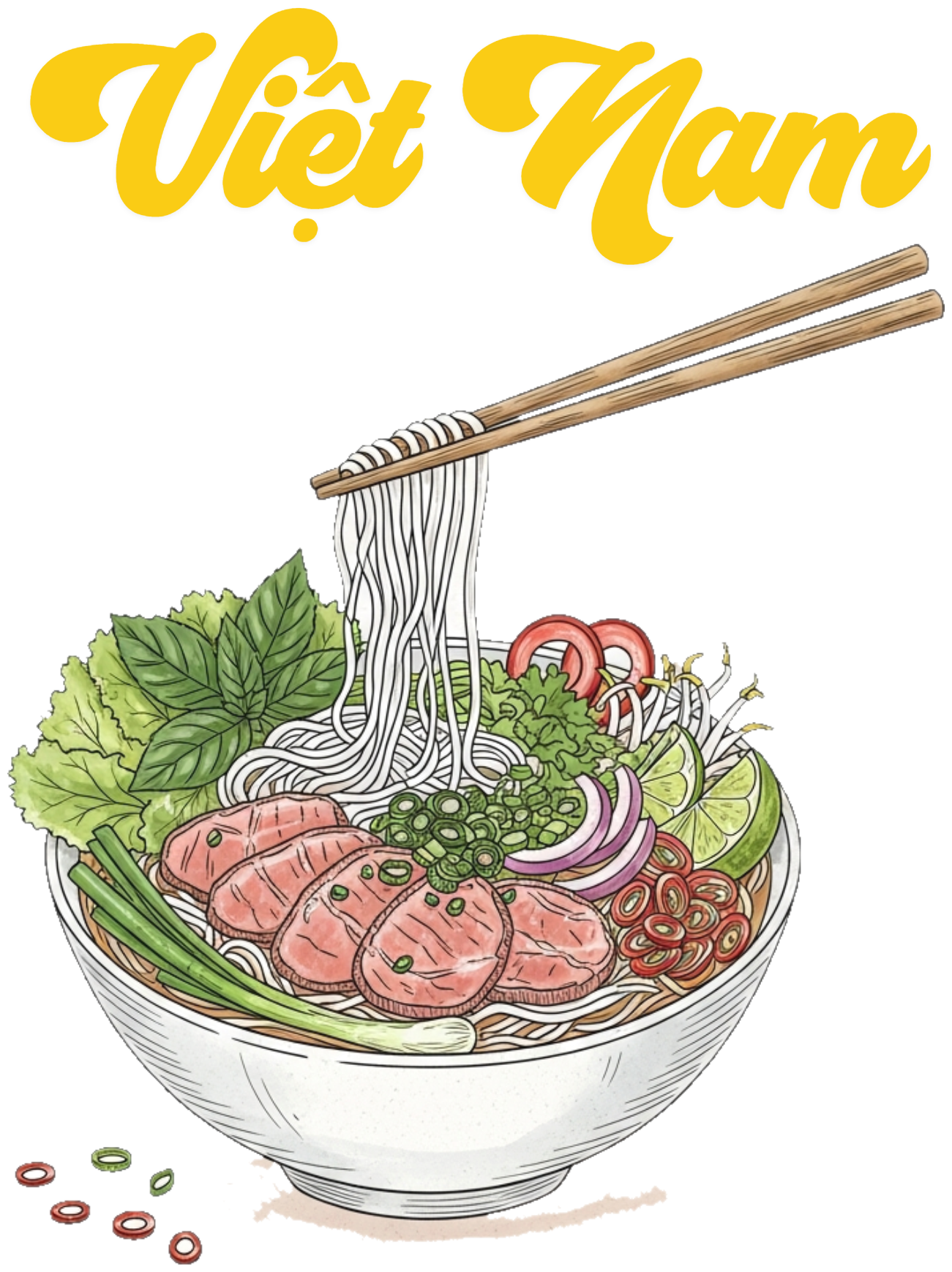 Áo Thun Đen In Hình Bát Phở Việt Nam Nghệ Thuật - 040426-13-45-BAO