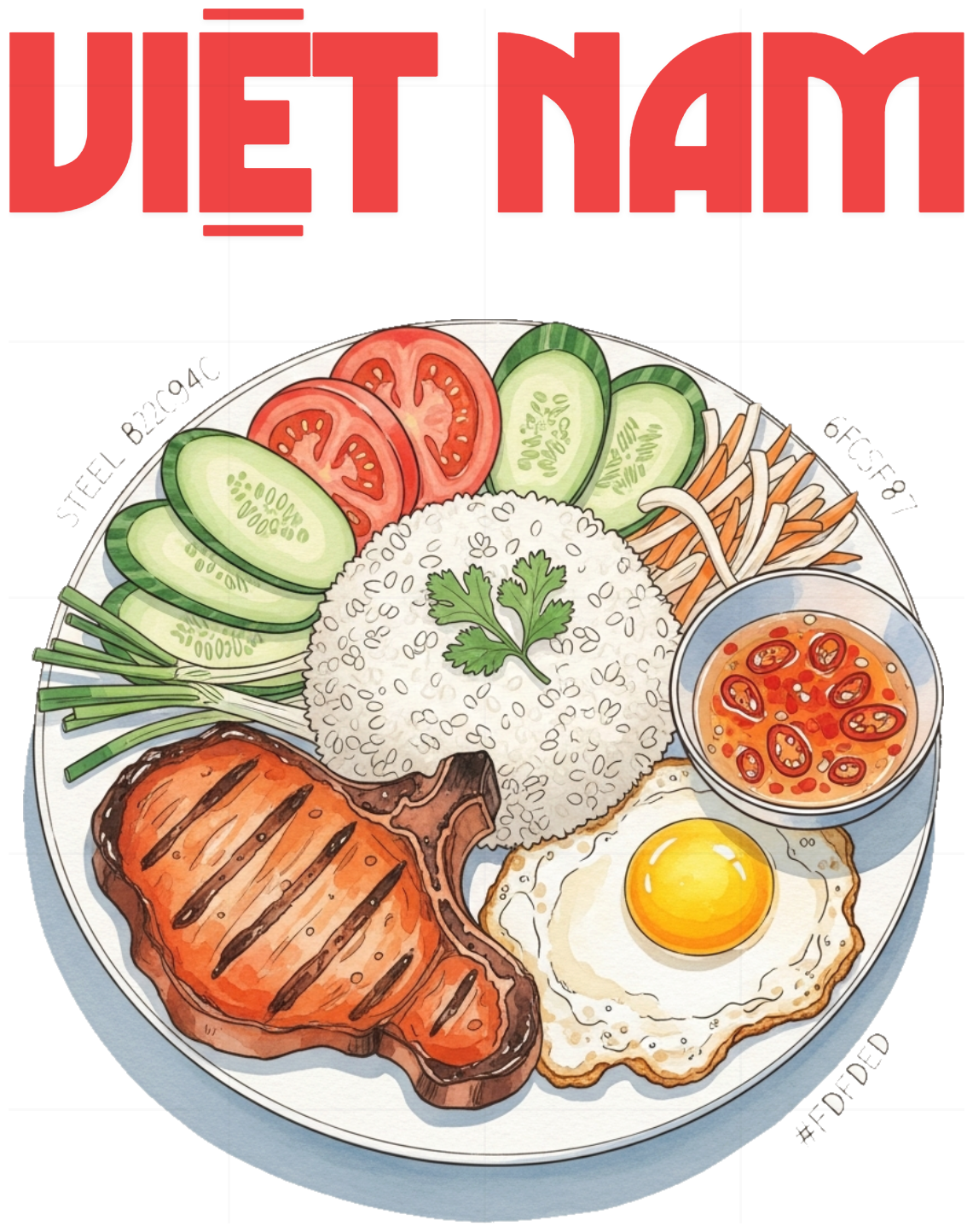 Áo Thun Màu Kem Việt Nam Vintage Street Food - 040426-16-11-QFQ