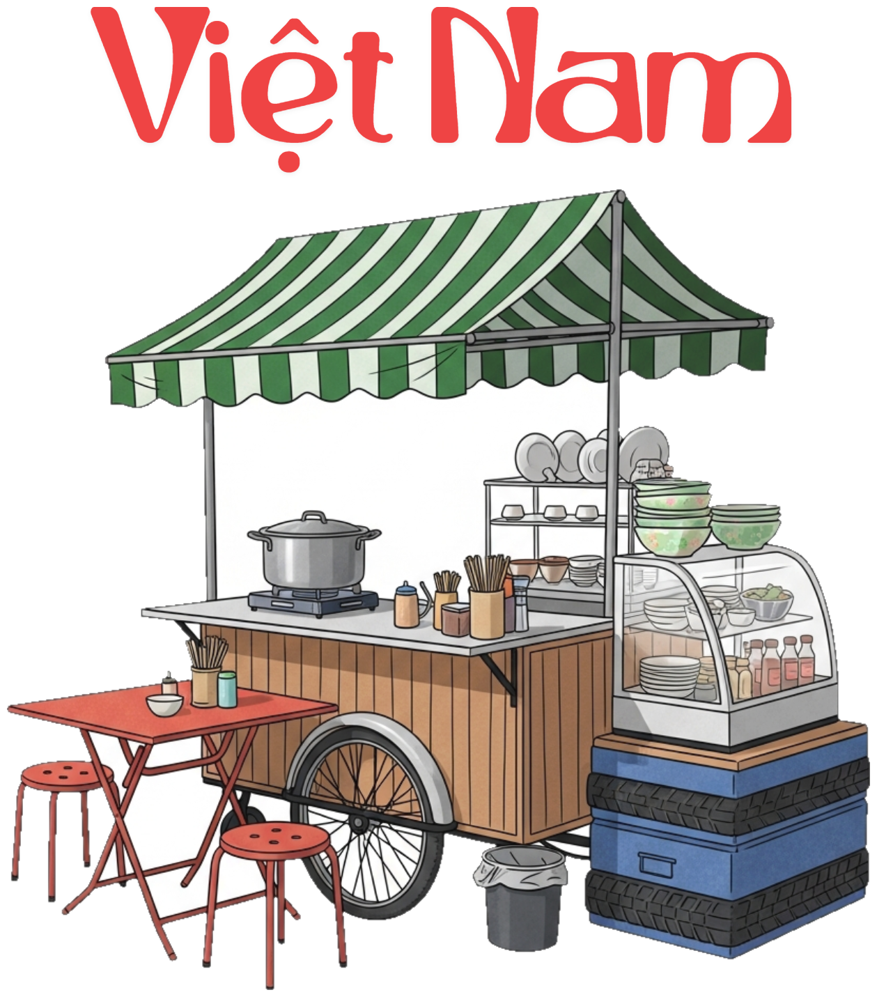 Áo Thun Trắng In Chữ Việt Nam Nghệ Thuật Cao Cấp - 040426-16-43-YNW