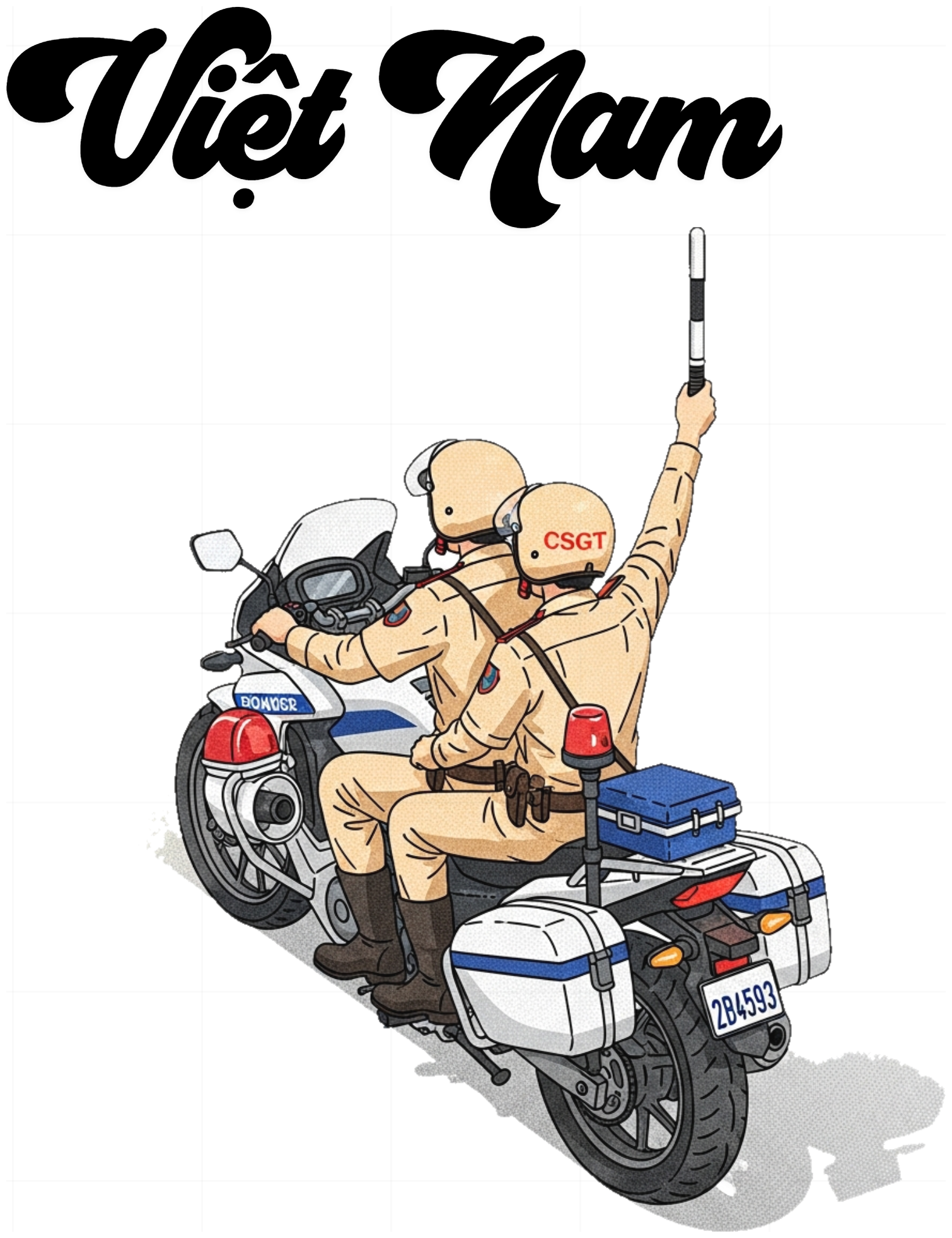 Áo Thun Trắng In Hình Nghệ Thuật Việt Nam Cao Cấp - 040426-17-00-WSB