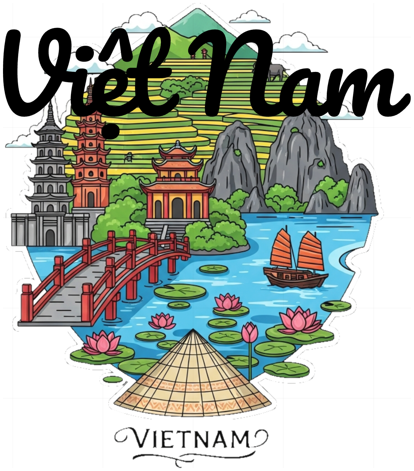 Áo Thun Màu Kem Slogan Việt Nam Cá Tính - 040426-21-50-KVQ