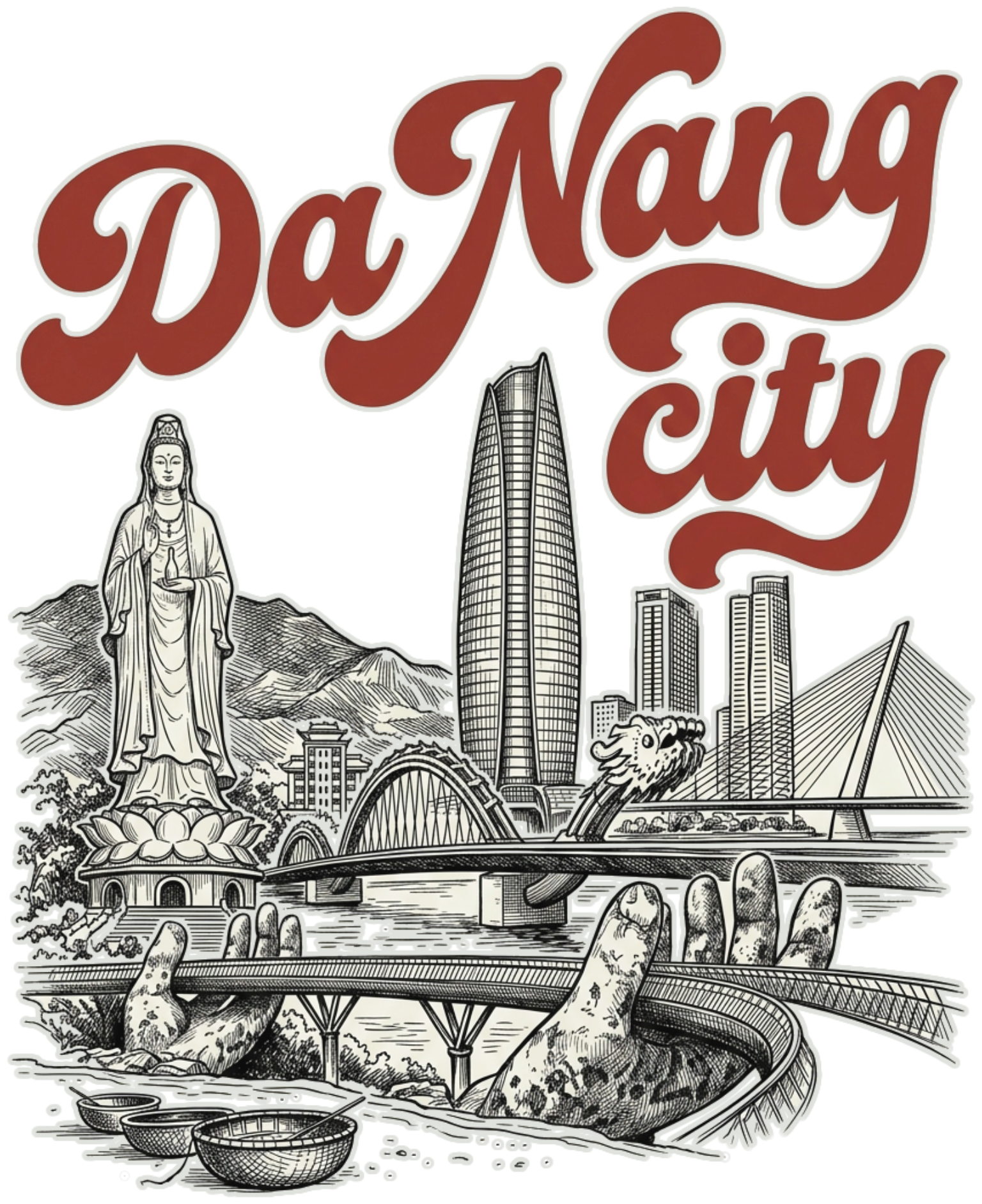 Áo Thun Đà Nẵng Da Nang City Retro Vintage Cotton Co Giãn Phông Nam Nữ Unisex Cực Chất - 050926-14-32-JXE