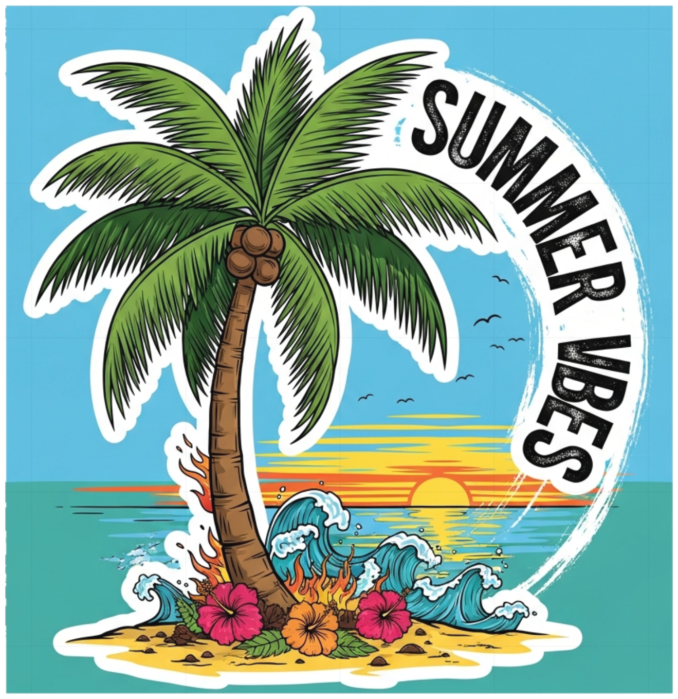 Áo Thun Trắng Summer Tropical Streetwear Design - 060426-15-37-TLT