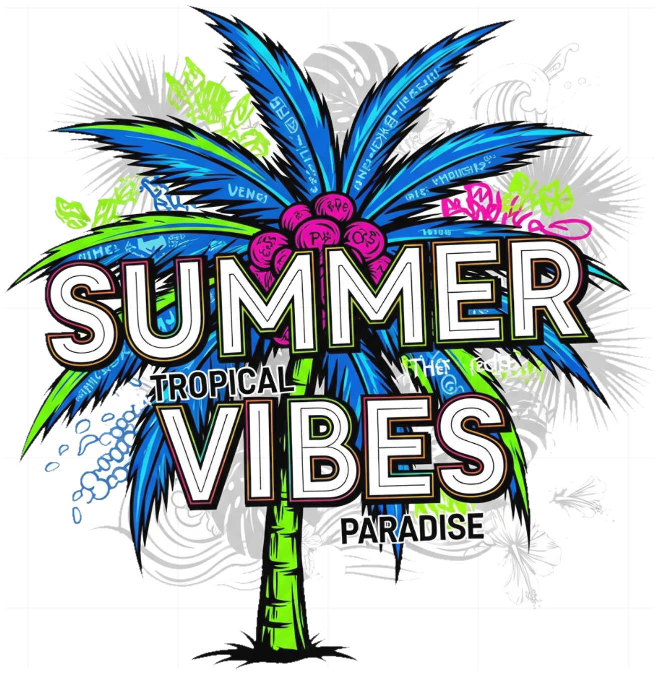 Áo Thun Màu Kem Summer Tropical Streetwear Design - 060426-16-46-SXH