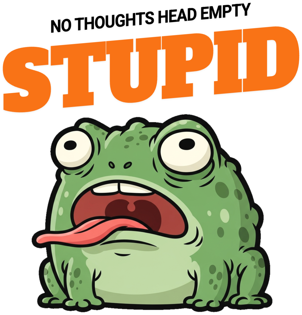 Áo Thun Màu Kem In Hình Chú Cóc No Thoughts Head Empty - 060426-19-56-WHH