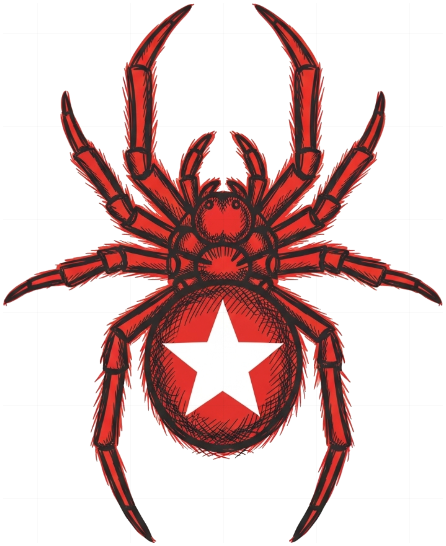Áo Thun Unisex Form Rộng Design Spider Red Star Streetwear Cotton - 060626-14-48-ZNC