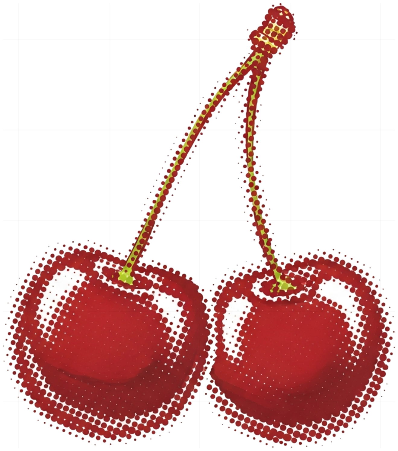 Áo Thun Unisex Trắng In Hình Cherry Halftone Retro Y2K Form Rộng - 060626-15-00-WKR
