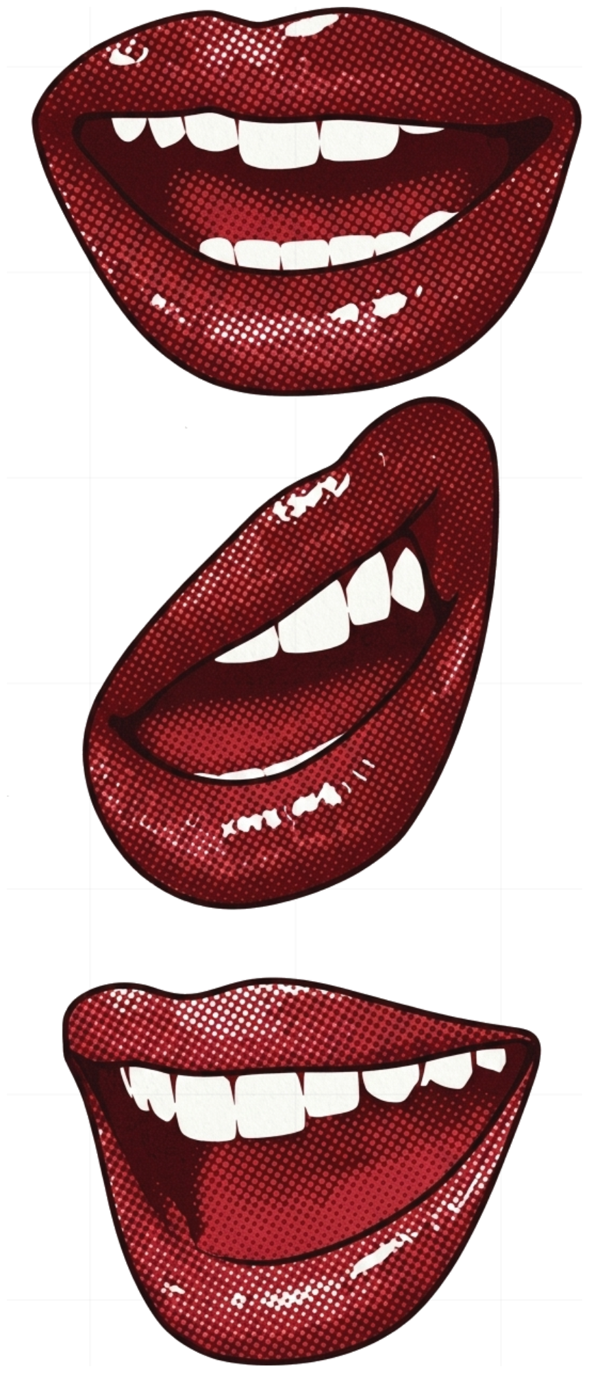 Áo thun trắng Unisex Cotton Form rộng Pop Art Lips Vintage Design - 060626-15-04-WRA