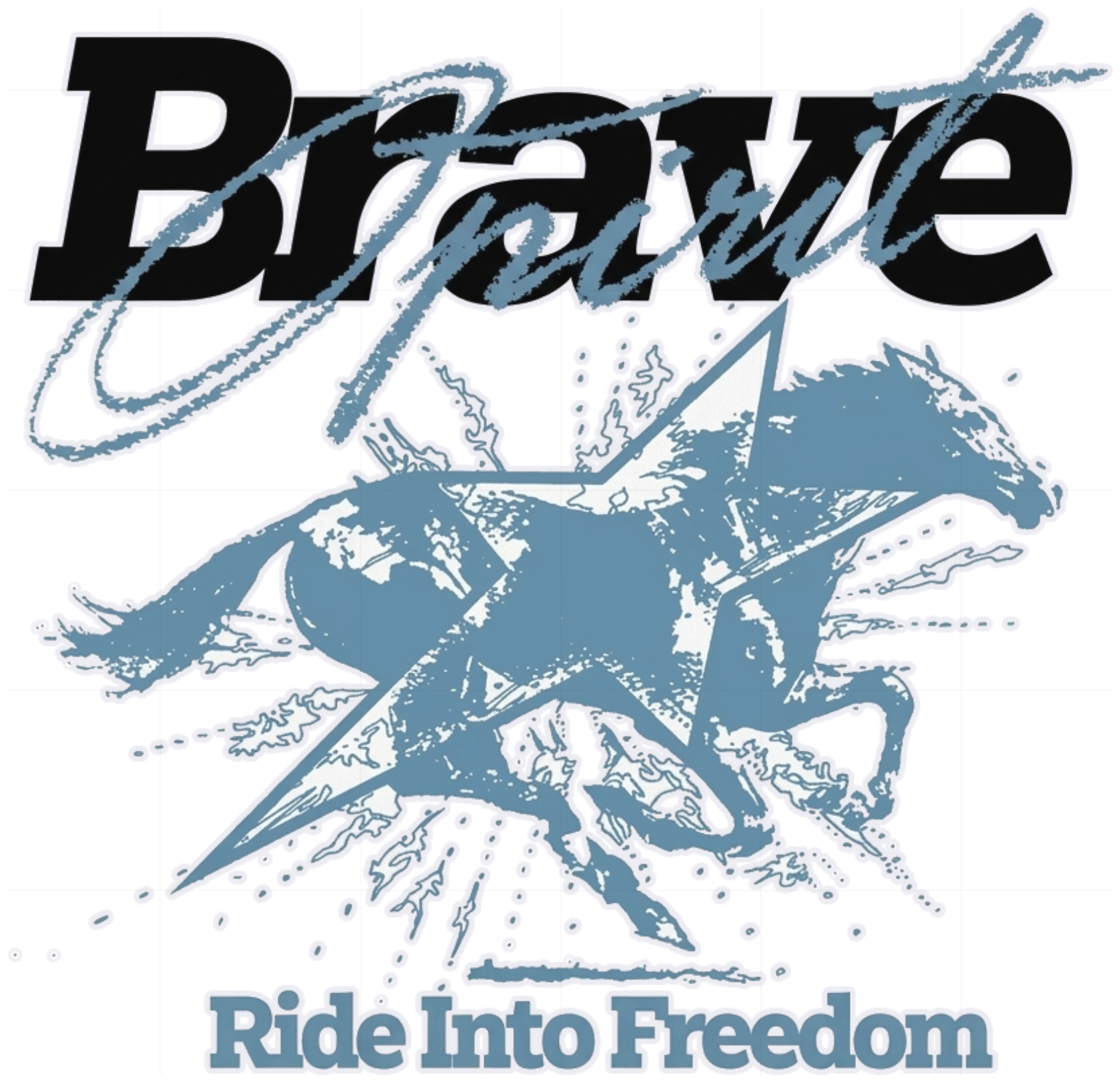 Áo Hoodie Nỉ Bông Brave Spirit Ride Into Freedom Form Rộng Streetwear Y2K Grunge Rodeo - 061026-17-02-TAH