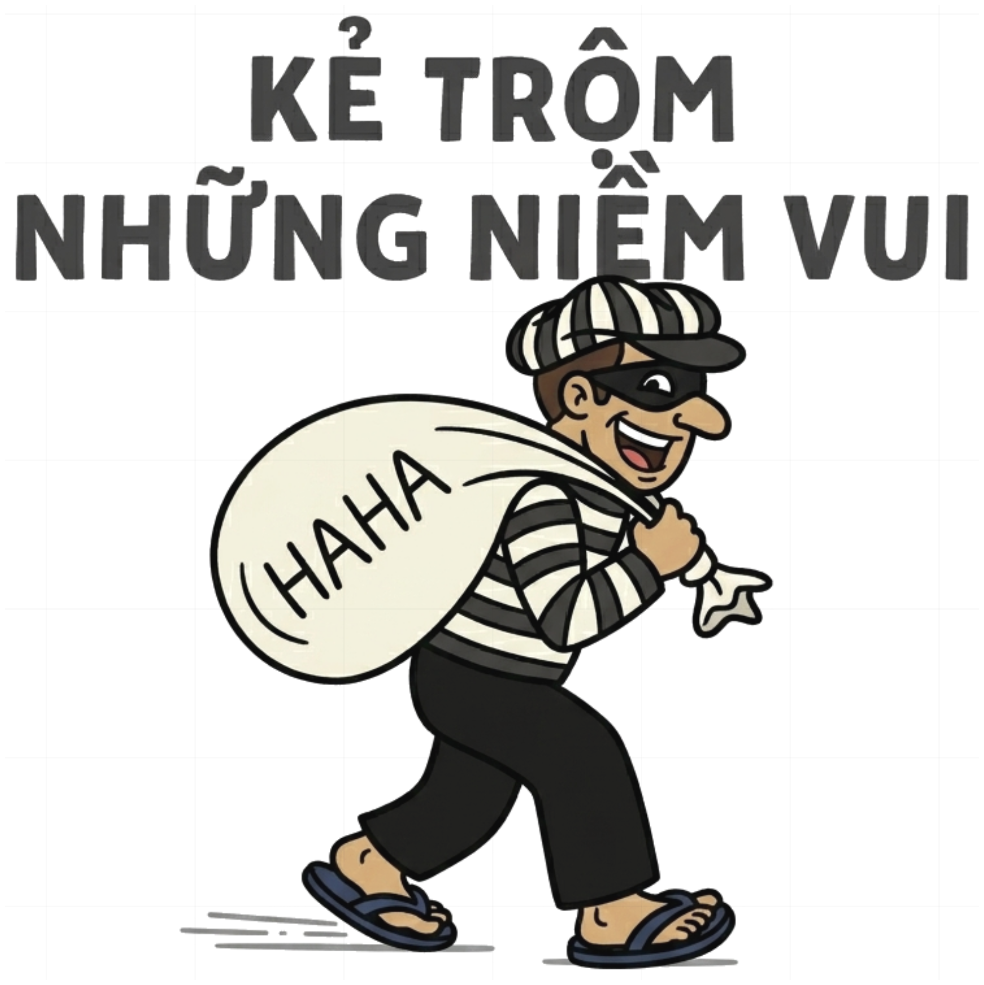 Áo Sweater Kẻ Trộm Niềm Vui Unisex Form Rộng Streetwear Graphic vietnam.yo - 061026-20-48-TSL