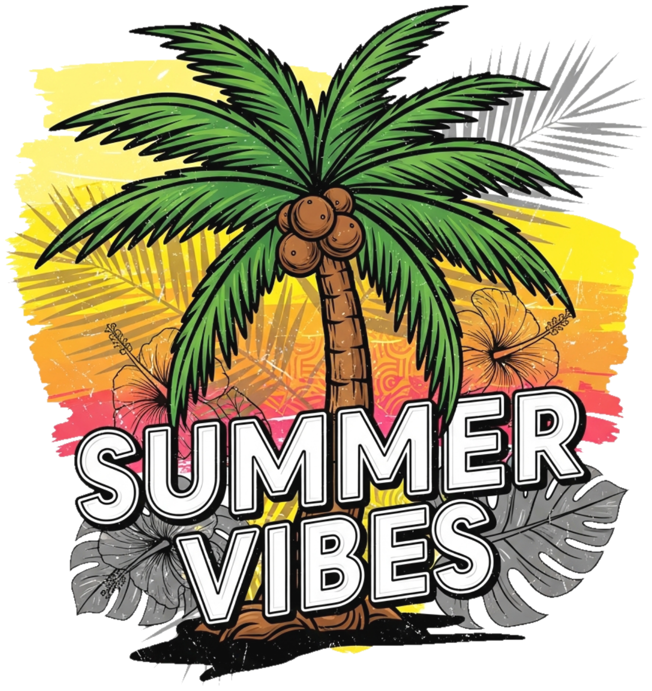 Áo Thun Màu Kem Summer Tropical Streetwear Design - 070426-10-28-YJC