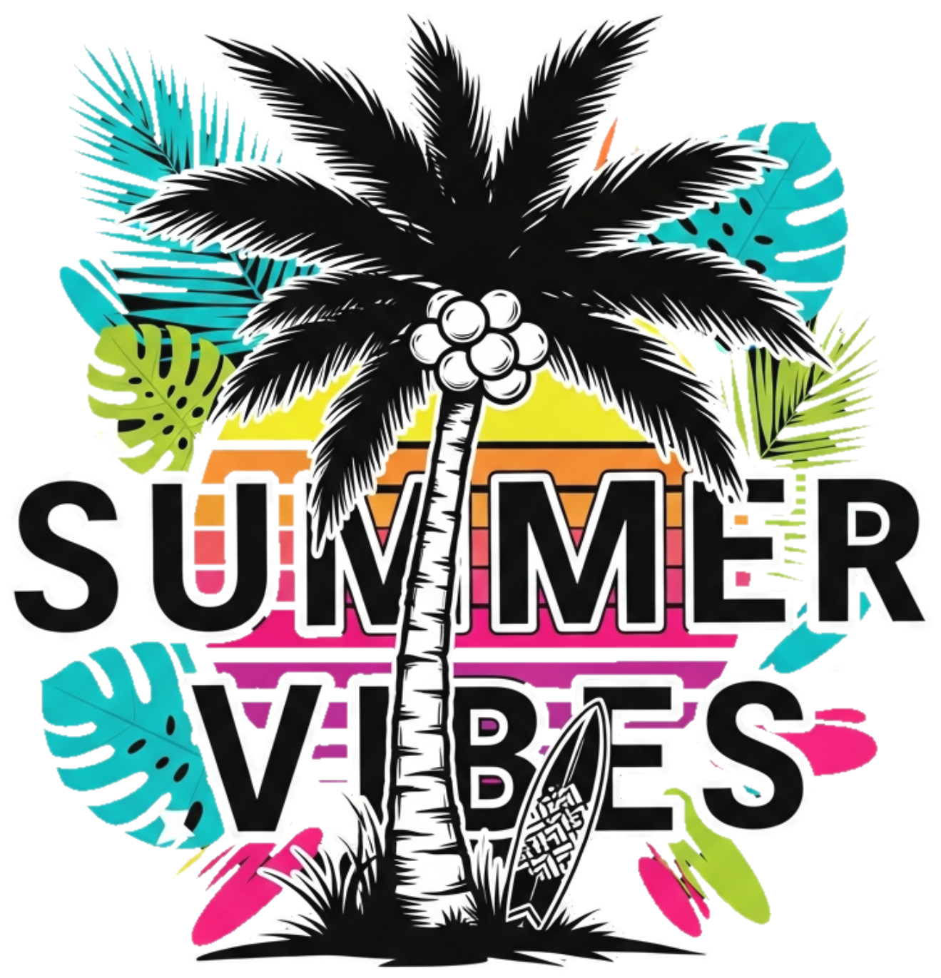 Áo Thun Cây Dừa Tropical Summer Vibes Streetwear - 070426-10-31-BIS