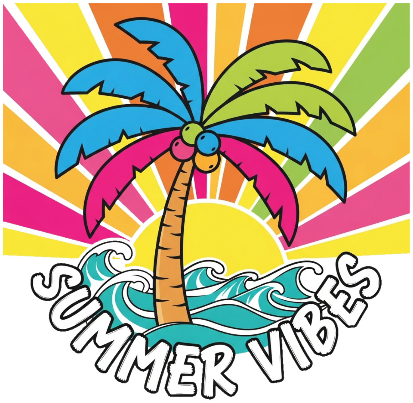 Áo Thun Màu Kem Tropical Summer Streetwear Cây Dừa - 070426-10-38-IXS