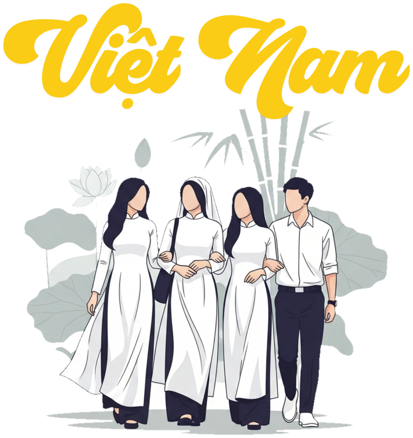 Áo Thun Trắng Việt Nam Thời Trang Học Sinh Áo Dài - 070426-14-07-AGS